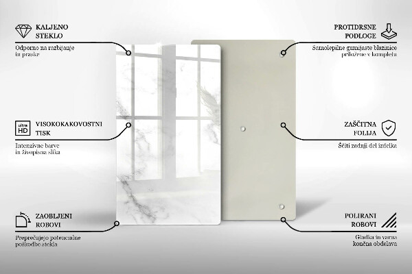 Üveg vágódeszka Modern márvány