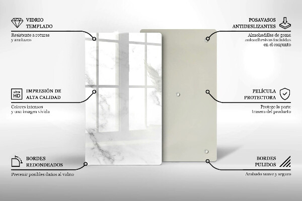 Üveg vágódeszka Modern márvány