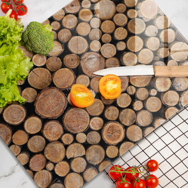 Üveg vágódeszka Fatörzsek