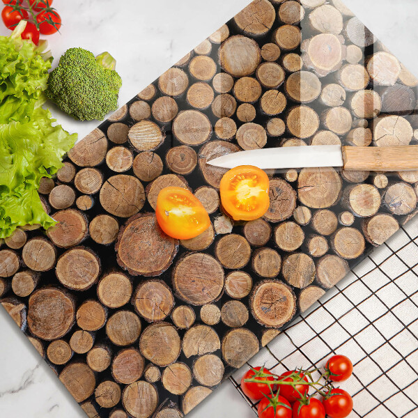 Üveg vágódeszka Fatörzsek