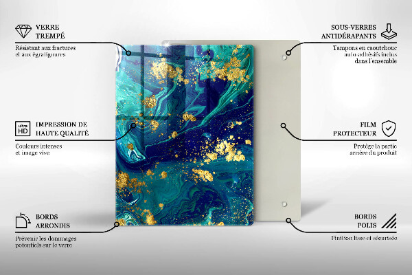 Üveg vágódeszka Dzsungel levelei