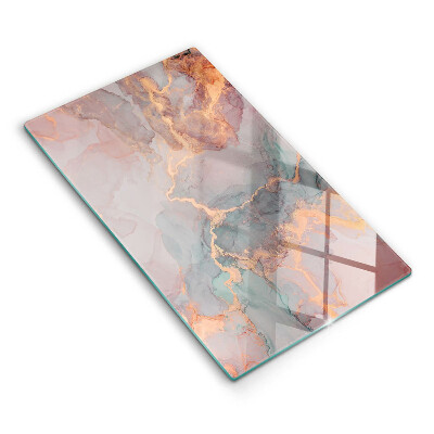 Üveg vágódeszka Márvány arannyal