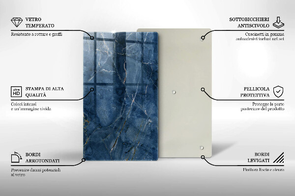 Üveg vágódeszka Márvány kő textúra