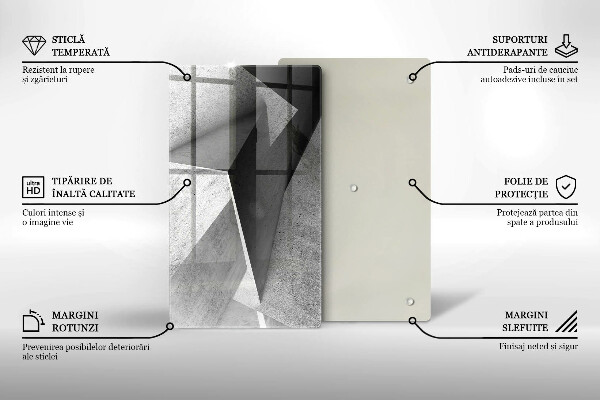 Üveg vágódeszka Konkrét absztrakció