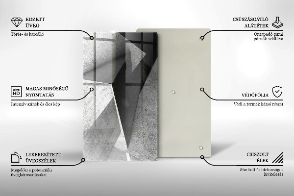 Üveg vágódeszka Konkrét absztrakció