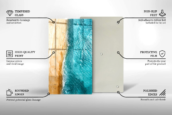 Üveg vágódeszka Tengerpart és tenger