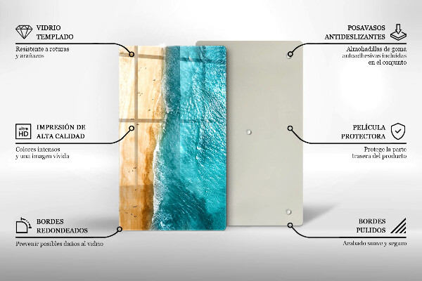 Üveg vágódeszka Tengerpart és tenger