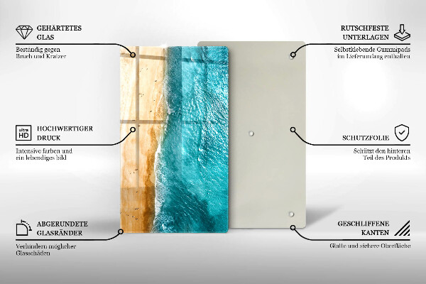 Üveg vágódeszka Tengerpart és tenger