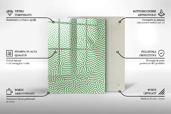 Üveg vágódeszka Természetes bambuszok