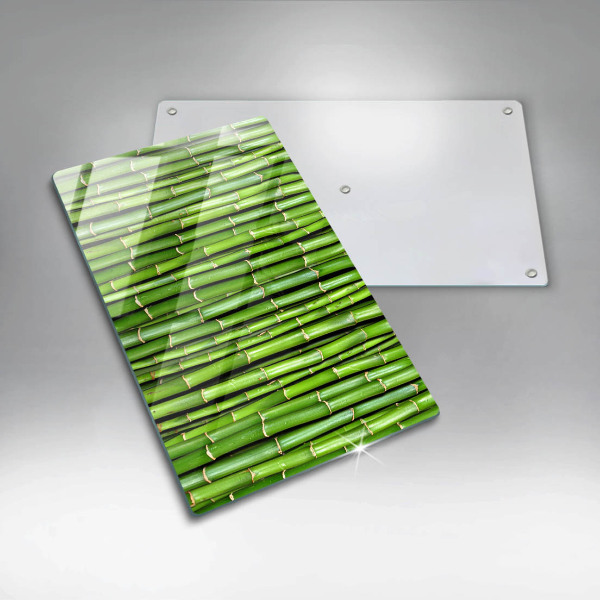 Üveg vágódeszka Természetes bambuszok