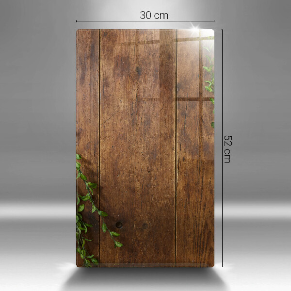 Üveg vágódeszka Fa táblák és levelek