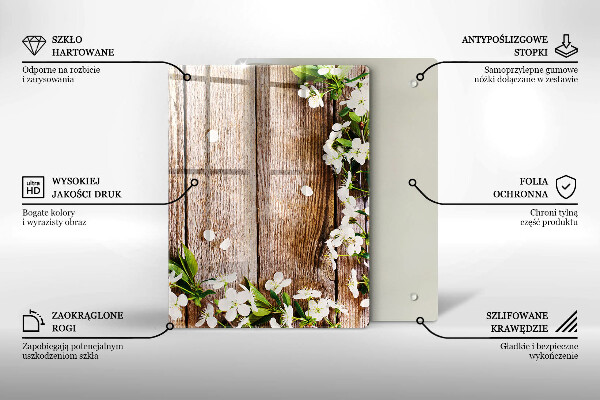 Üveg vágódeszka Napraforgó táblákon