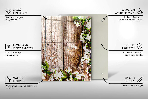 Üveg vágódeszka Napraforgó táblákon