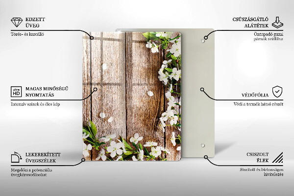 Üveg vágódeszka Napraforgó táblákon