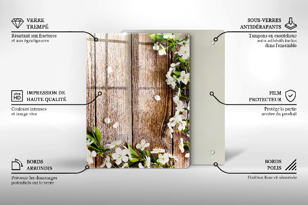 Üveg vágódeszka Napraforgó táblákon