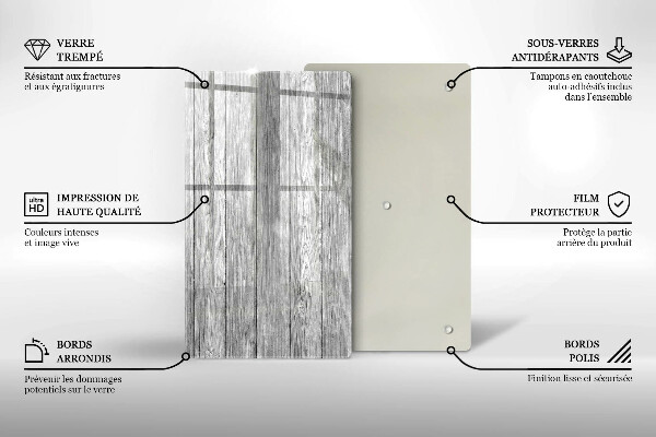 Üveg vágódeszka Régi fa táblák