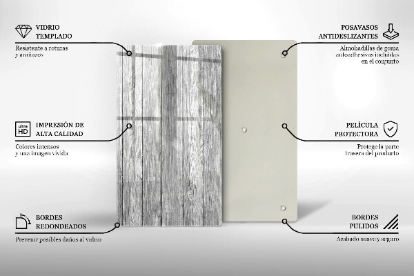 Üveg vágódeszka Régi fa táblák