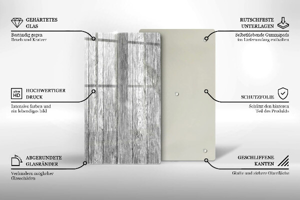 Üveg vágódeszka Régi fa táblák