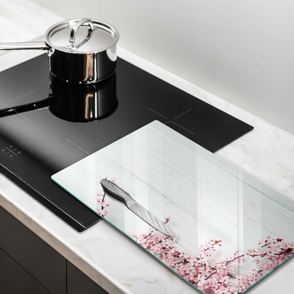 Üveg vágódeszka Virágok a táblákon