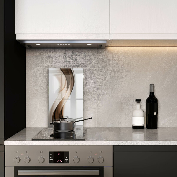 Üveg vágódeszka Absztrakt barna vonalak