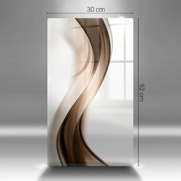 Üveg vágódeszka Absztrakt barna vonalak