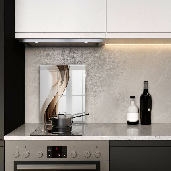 Üveg vágódeszka Absztrakt barna vonalak