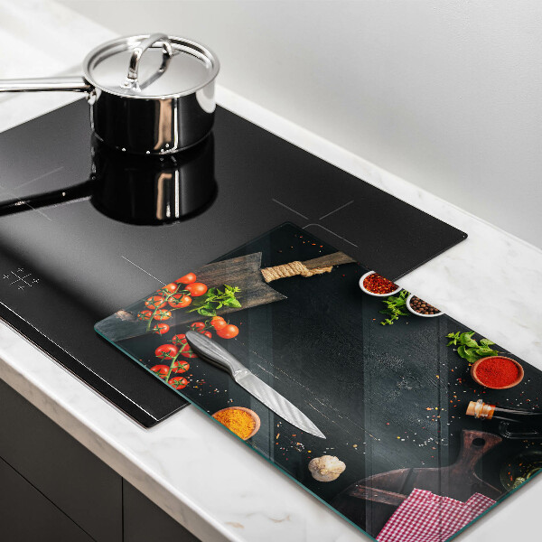 Üveg vágódeszka koktélparadicsom