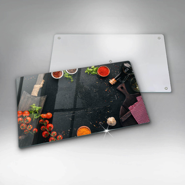 Üveg vágódeszka koktélparadicsom