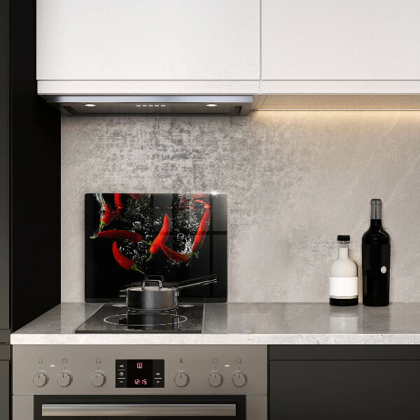 Üveg vágódeszka Chili paprika vízben