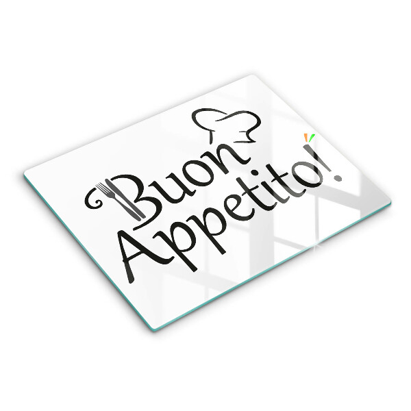 Üveg vágódeszka Buon Appetito!