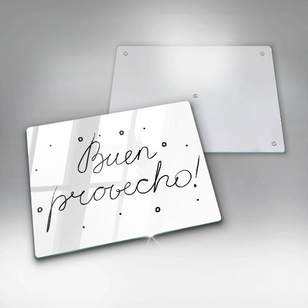 Üveg vágódeszka Buen provecho!