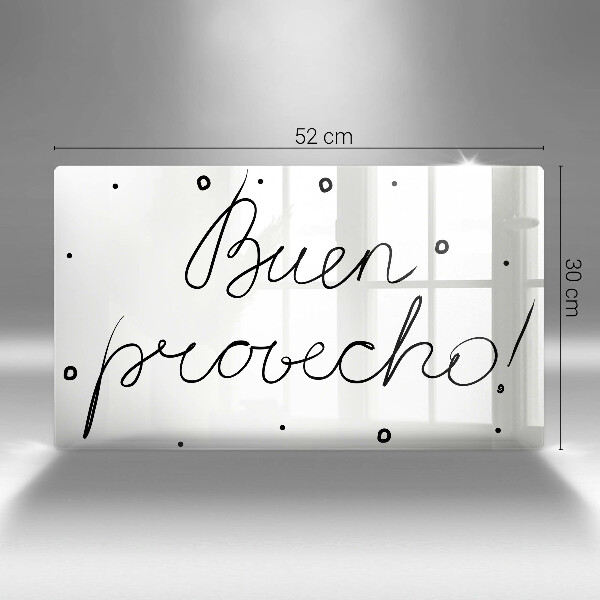 Üveg vágódeszka Buen provecho!