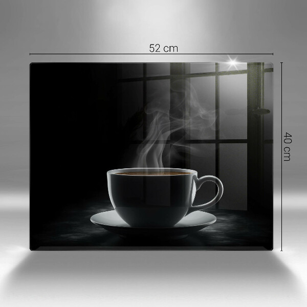 Üveg vágódeszka Forró csésze kávé