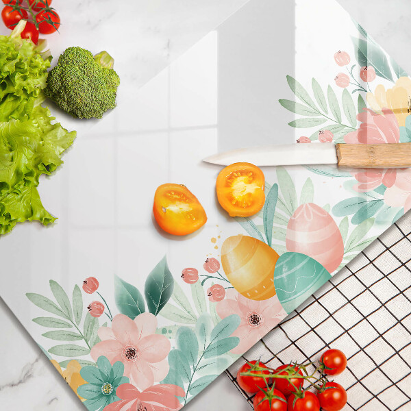 Üveg vágódeszka húsvéti tojás