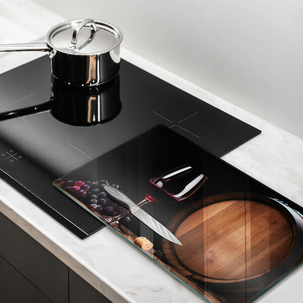 Üveg vágódeszka Hordós borospohár