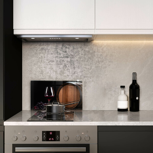 Üveg vágódeszka Hordós borospohár