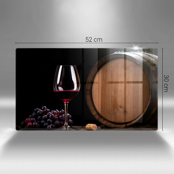 Üveg vágódeszka Hordós borospohár