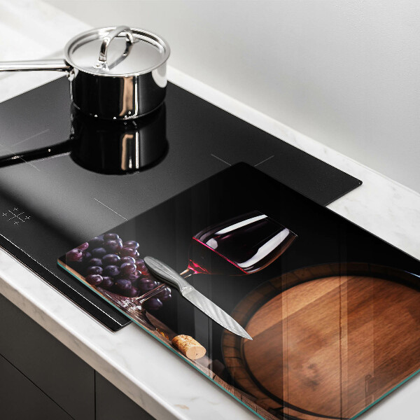 Üveg vágódeszka Hordós borospohár