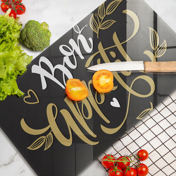 Üveg vágódeszka Bon Appetit