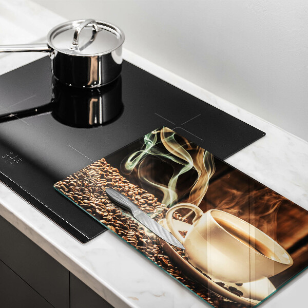 Üveg vágódeszka Csésze és kávébab