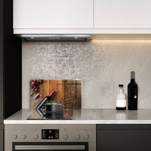 Üveg vágódeszka Egy üveg vörösbor