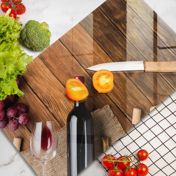 Üveg vágódeszka Egy üveg vörösbor