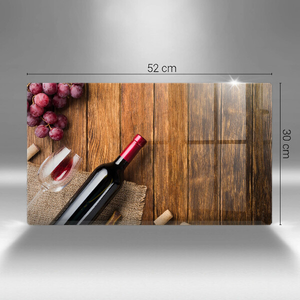 Üveg vágódeszka Egy üveg vörösbor