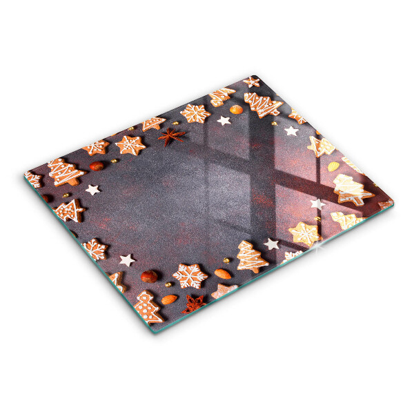 Üveg vágódeszka Mézeskalács karácsony