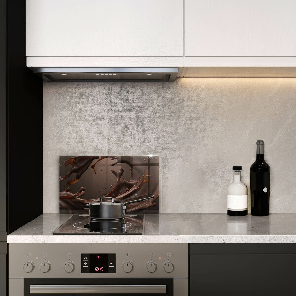 Üveg vágódeszka Folyékony csokoládé