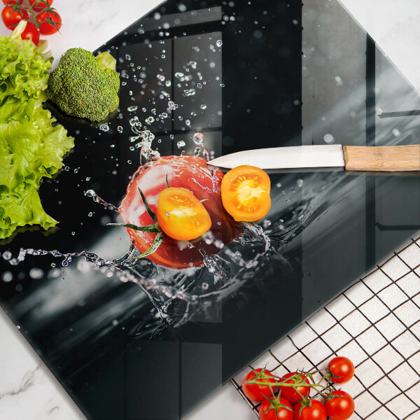 Üveg vágódeszka Paradicsom vízben