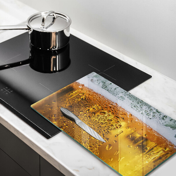 Üveg vágódeszka Nedves pohár sör