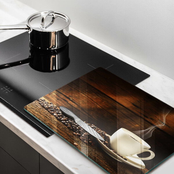 Üveg vágódeszka Fa kávéscsésze