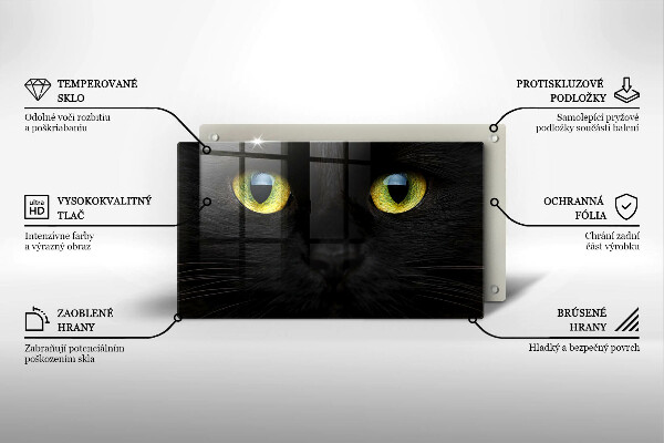 Üveg vágódeszka Állati macska szeme