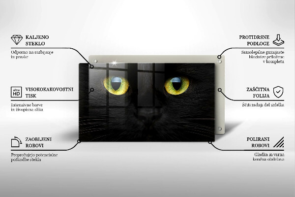 Üveg vágódeszka Állati macska szeme